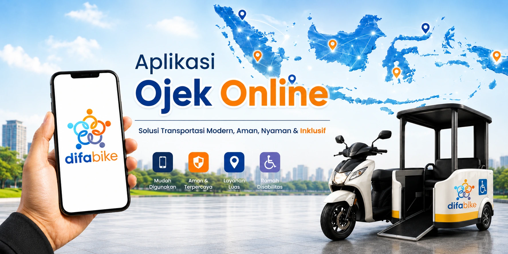 Aplikasi Ojek Online Difabike